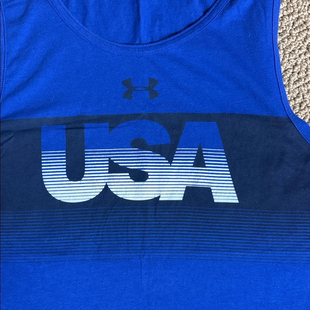 Under Armour Royal Blue USA Graphic Tank - Picture 7 of 11